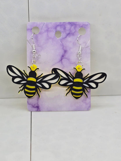 Cute Bee Earrings - Erratically Eccentric Creations