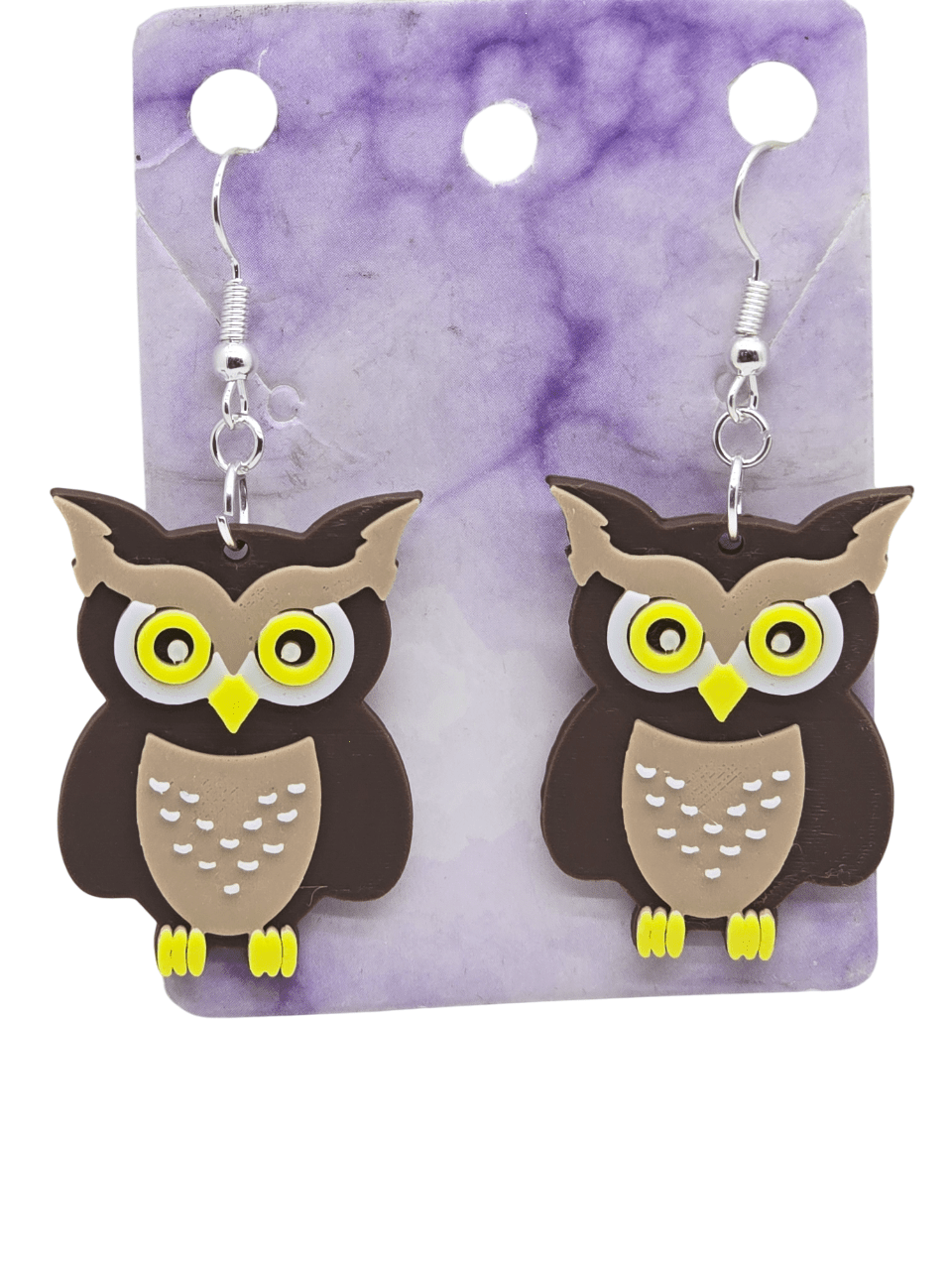 Cute Colored Owl Earrings - Erratically Eccentric Creations