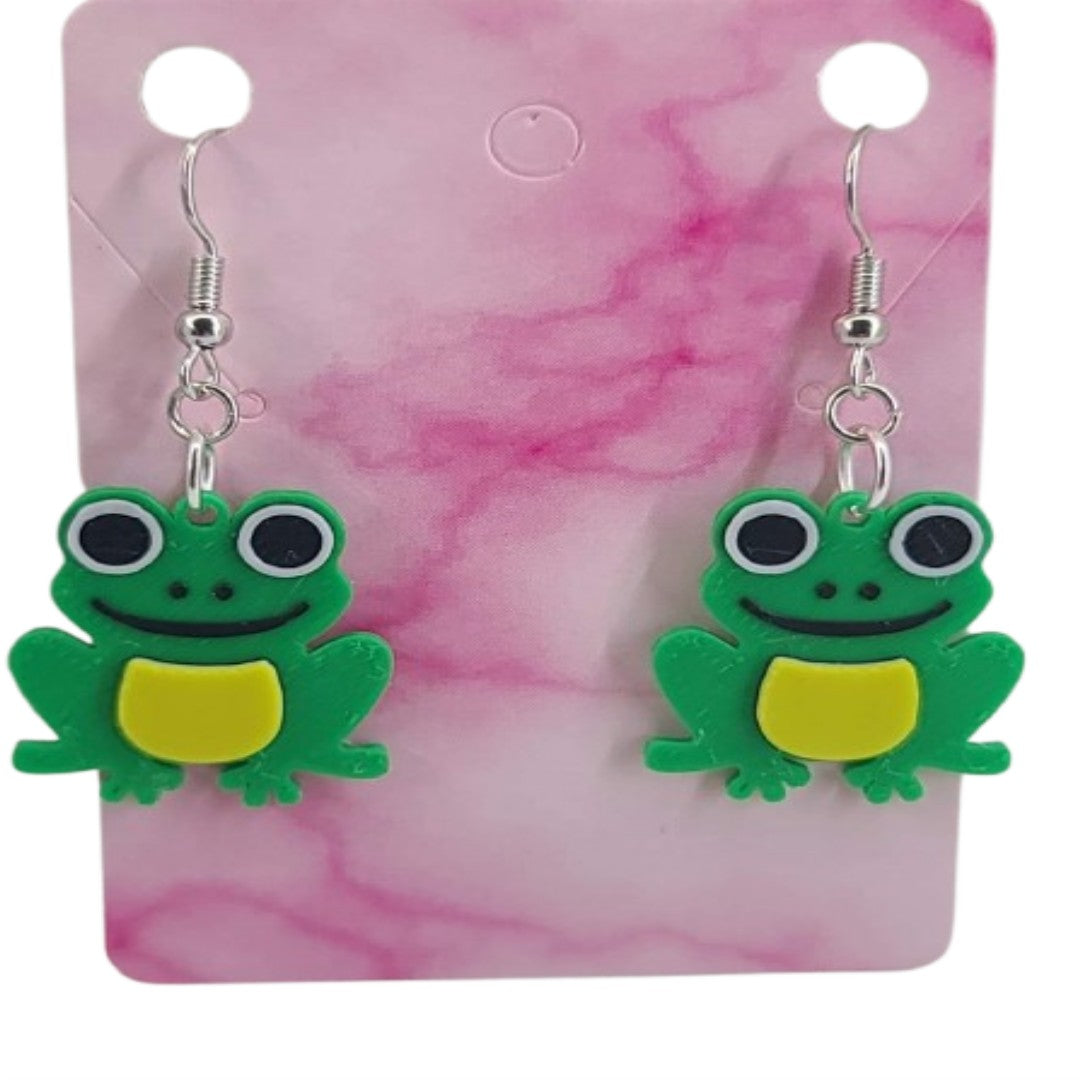 Cute Frog Earrings - 3D Printed Earrings!