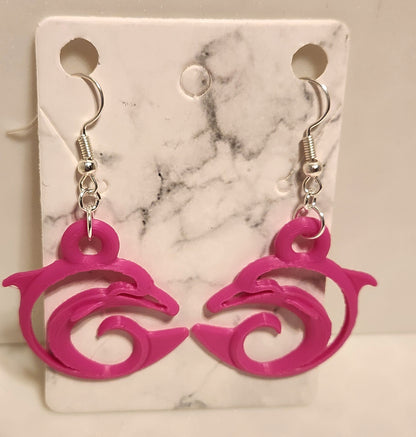 Dolphin Half Earrings - 3D Printed Earrings!