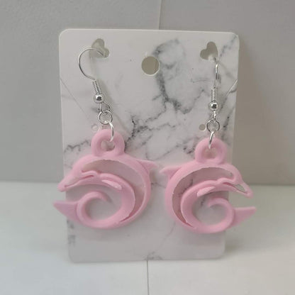 Dolphin Half Earrings - 3D Printed Earrings!