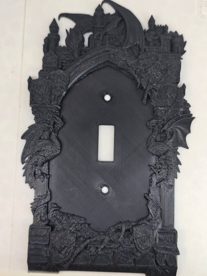 Dragon Castle Light Switch Cover - Erratically Eccentric Creations