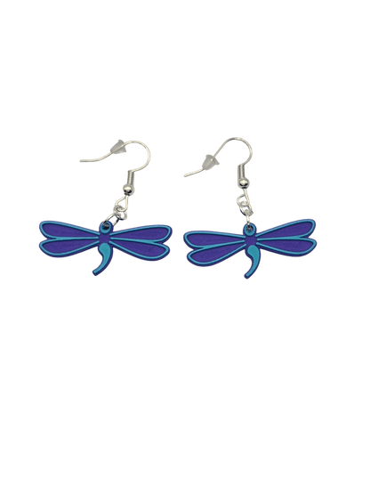 Dragonfly Semicolon Earrings - Erratically Eccentric Creations