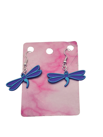 Dragonfly Semicolon Earrings - Erratically Eccentric Creations