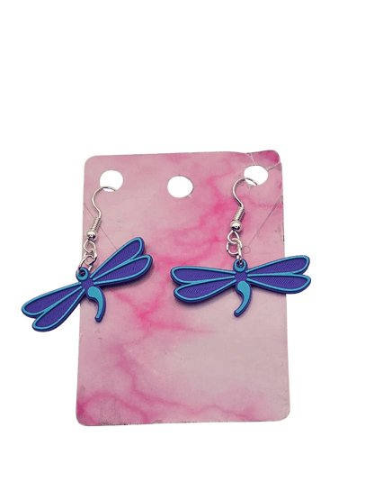 Dragonfly Semicolon Earrings - Erratically Eccentric Creations