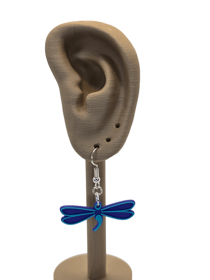 Dragonfly Semicolon Earrings - Erratically Eccentric Creations