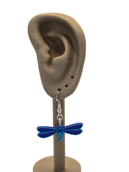 Dragonfly Semicolon Earrings - Erratically Eccentric Creations