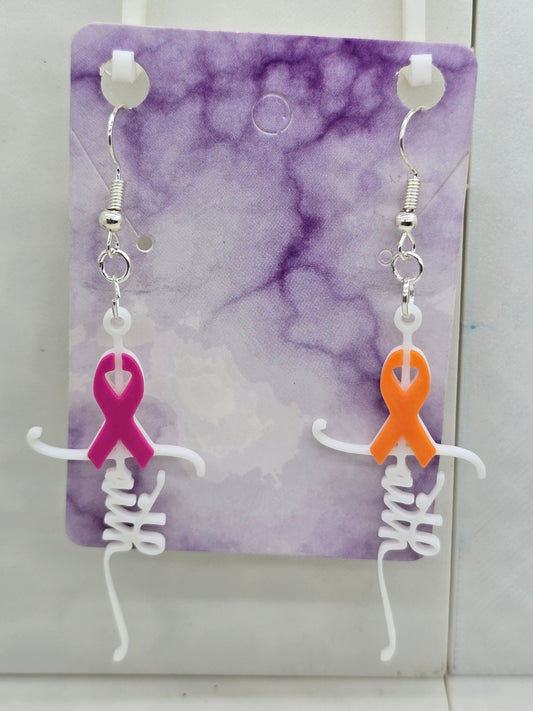 Faith Cancer Cross Earrings 3D Printed