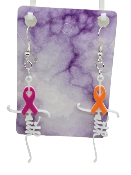 Faith Cancer Cross Earrings 3D Printed
