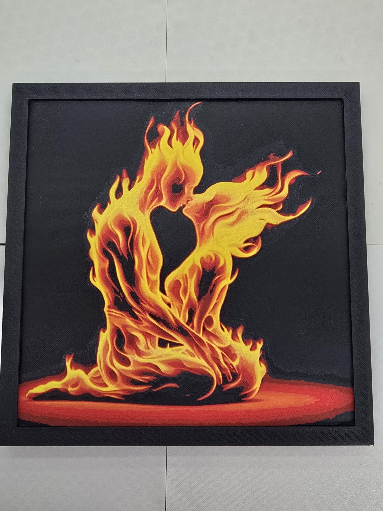 Flaming Couple Painting 3D Print - Erratically Eccentric Creations