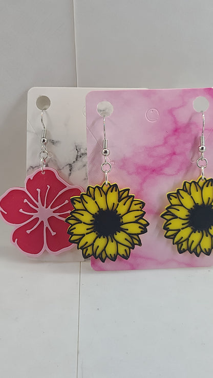 Flower Earrings - 3D Printed