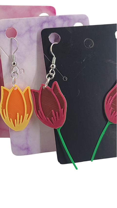Tulip earrings - 3D Printed Earrings!