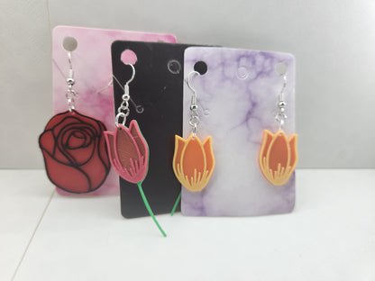 Flower Earrings - 3D Printed
