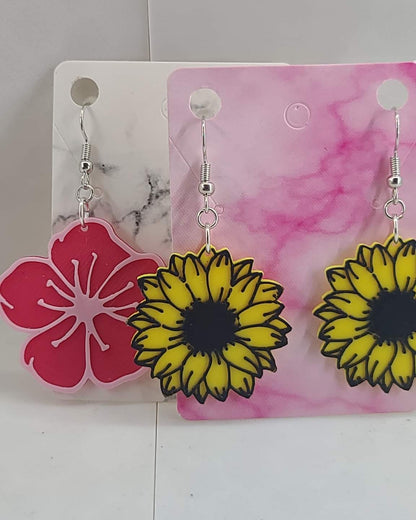 Flower Earrings - 3D Printed
