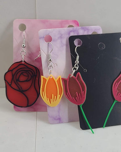 Flower Earrings - 3D Printed