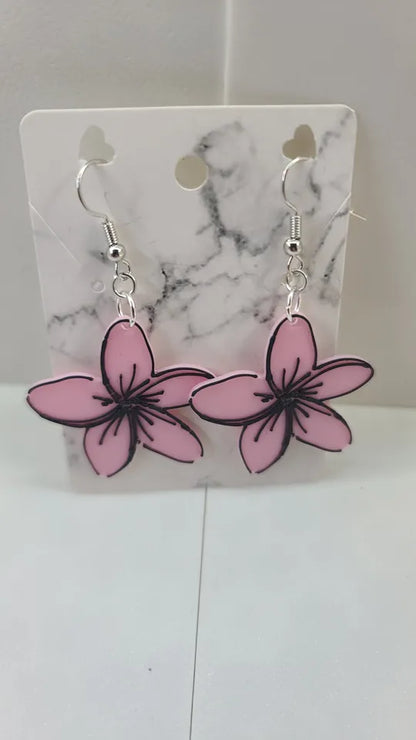 Flower Earrings - 3D Printed