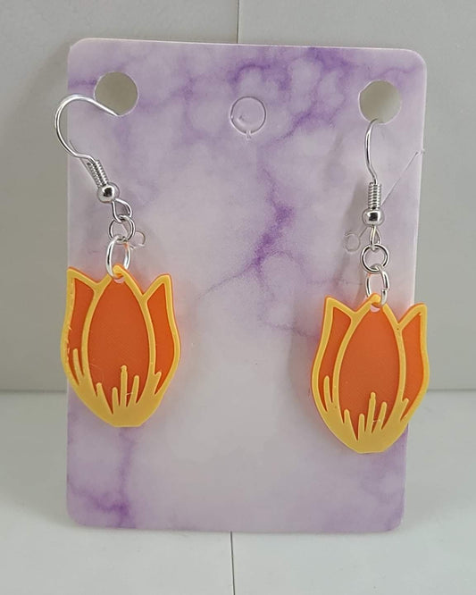 Tulip without Stem - 3D Printed Earrings!