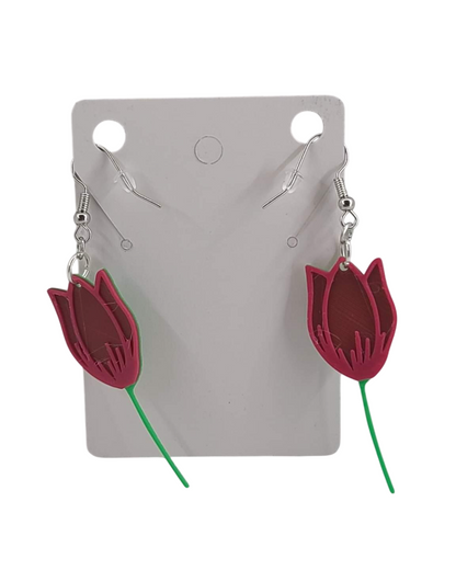 Tulip earrings - 3D Printed Earrings!