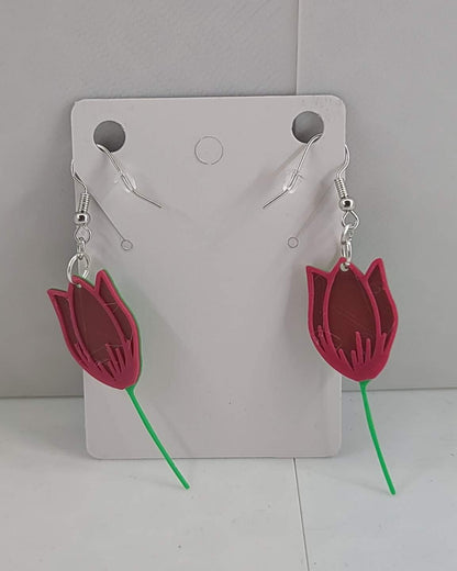 Flower Earrings - 3D Printed