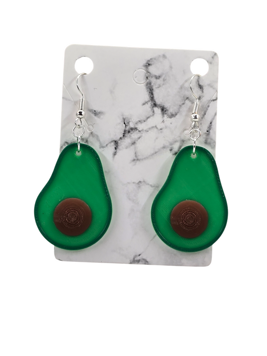 Avocado Earrings - 3D Printed Earrings!