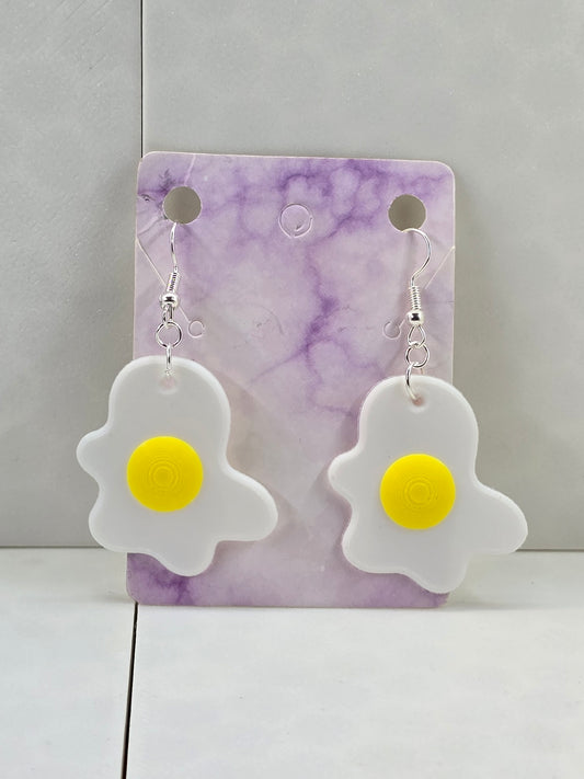 Sunny Side Up Egg Earrings - 3D Printed Earrings!