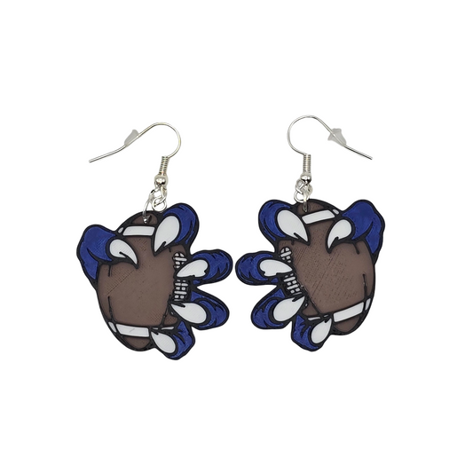 Football Claw Earrings