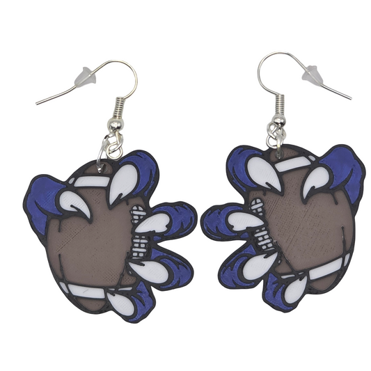 Football Claw Earrings