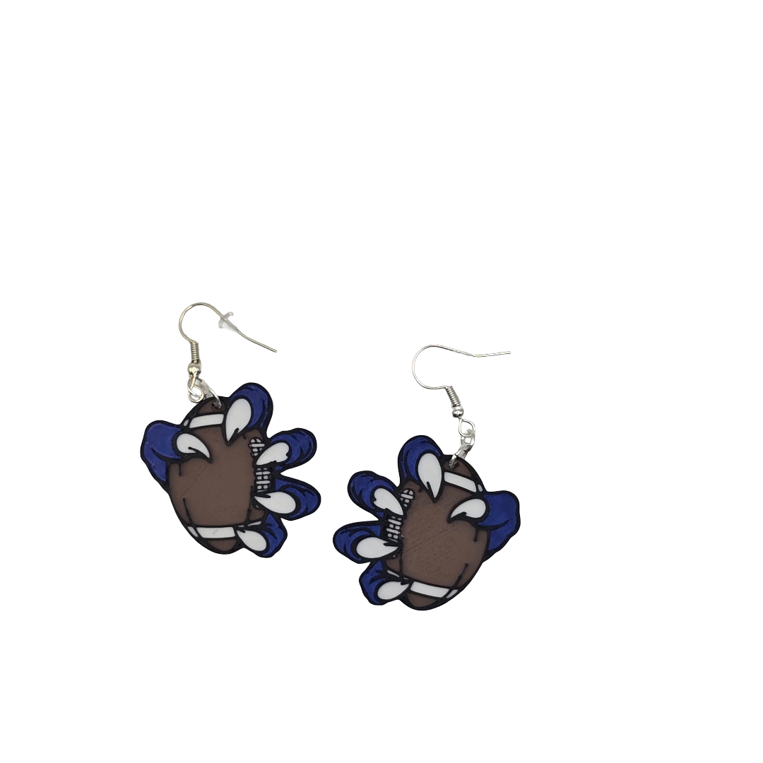 Football Claw Earrings