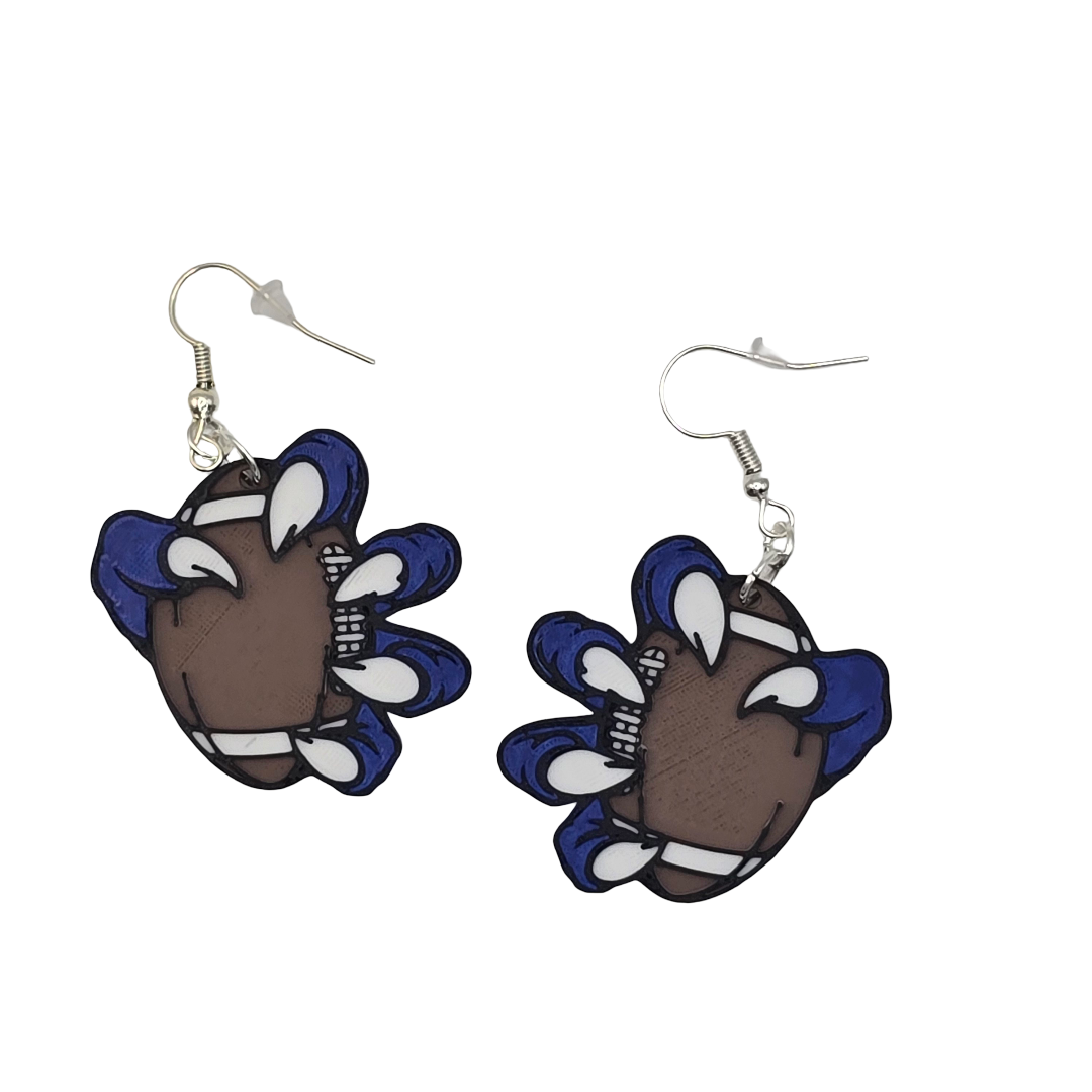 Football Claw Earrings