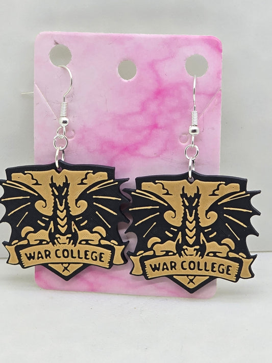 Fourth Wing Shield Earrings