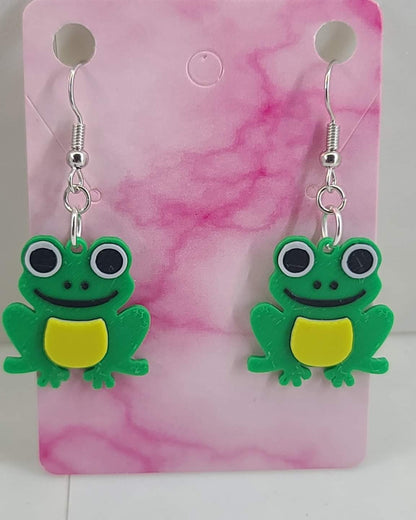 Cute Frog Earrings - 3D Printed Earrings!