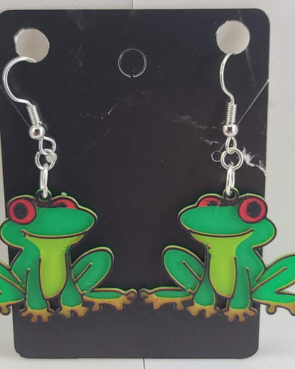 Tree Frog Earrings - 3D Printed Earrings!
