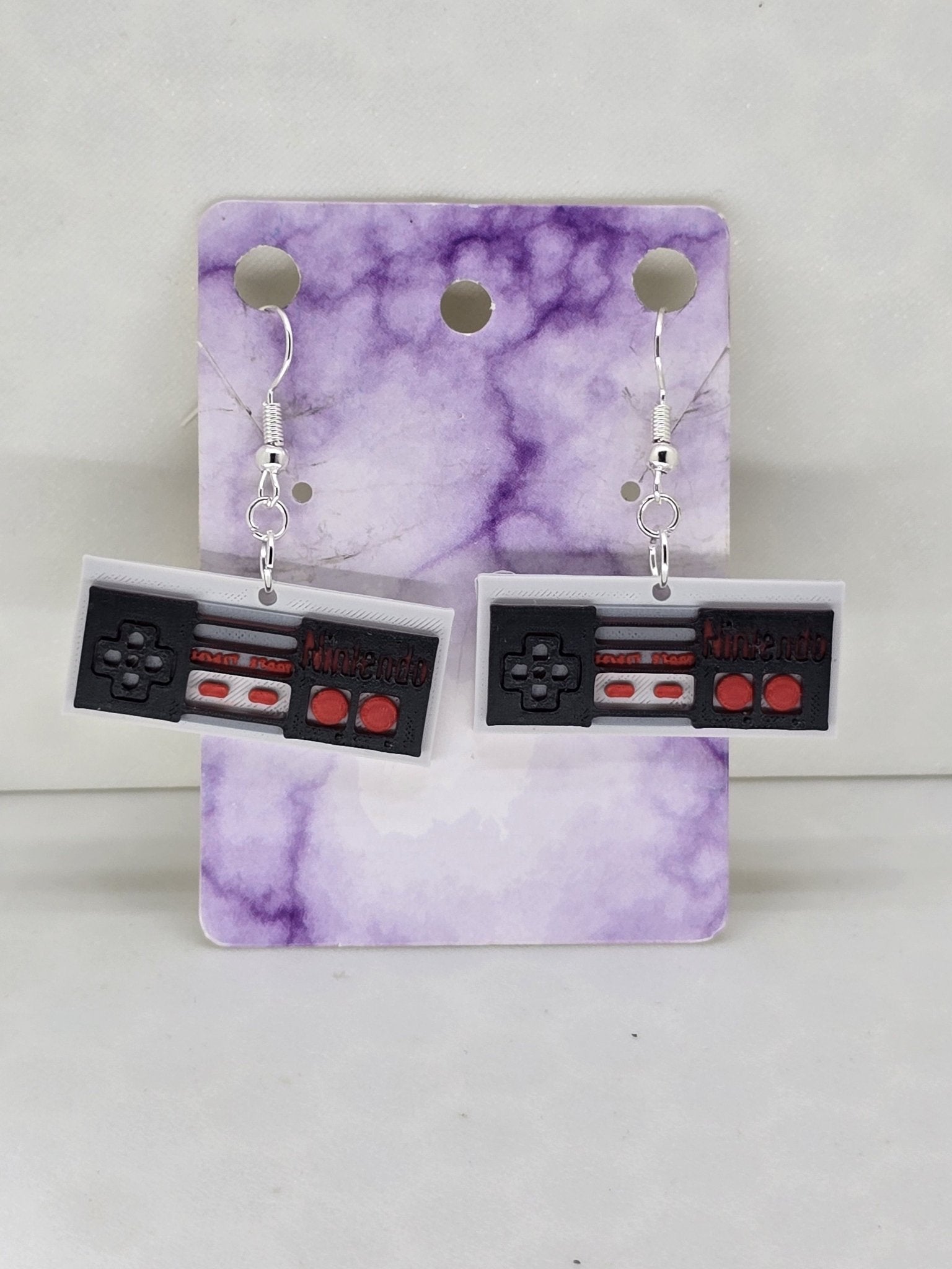 Gamer NES Controller Earrings - Erratically Eccentric Creations