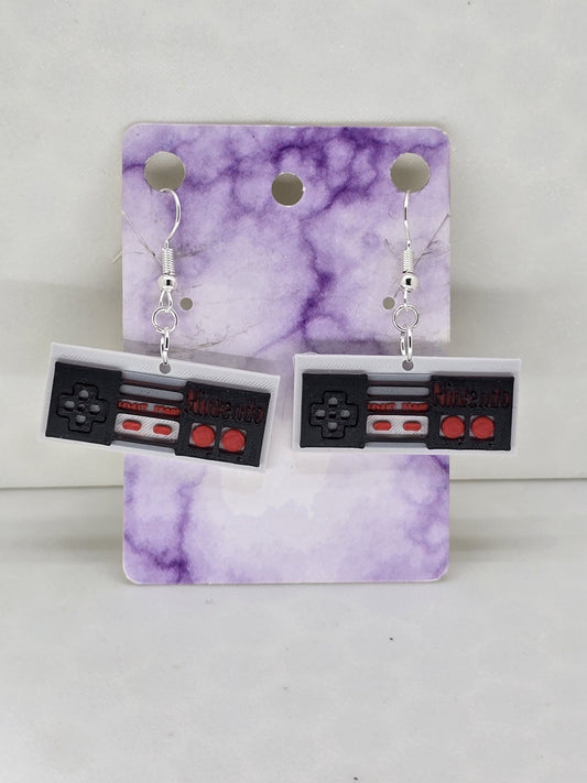 Gamer NES Controller Earrings - Erratically Eccentric Creations