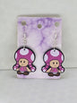 Gamer Toadette Earrings - Erratically Eccentric Creations