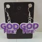 God First (white t) Earrings - 3D Printed Earrings!