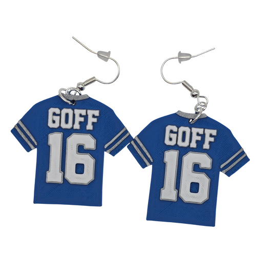 Goff Jersey Earrings