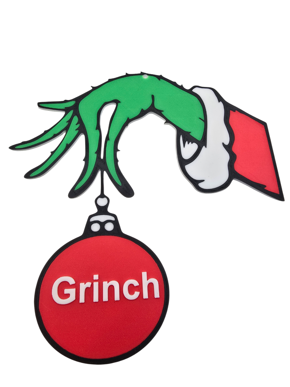 Grinch Holding Ornament (customizable)
