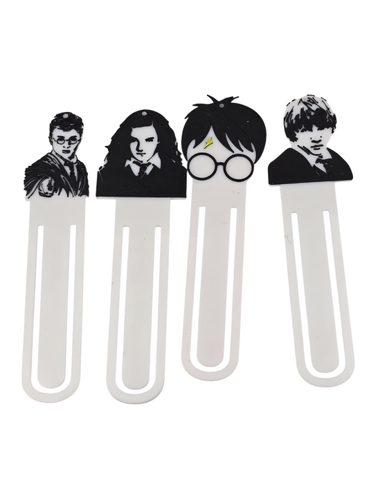 Wizarding Character Bookmark Set – 3D Printed Magical Quartet