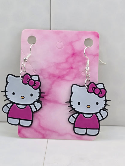 Hello Kitty Full Body Earrings