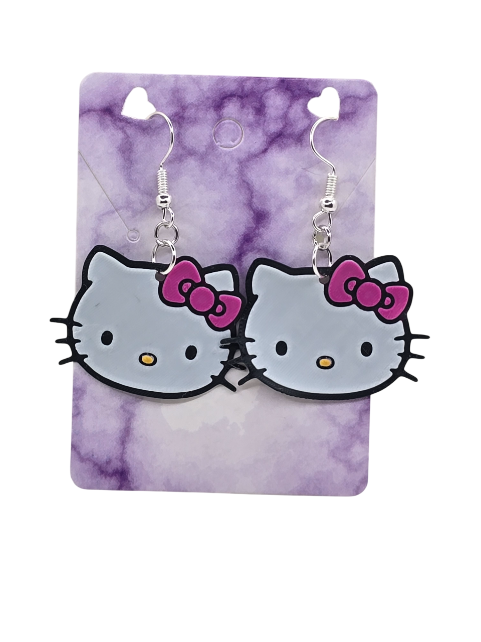 Hello Kitty Head Earrings