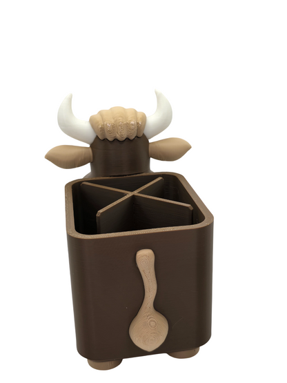 Highland Cow Desk Organizer