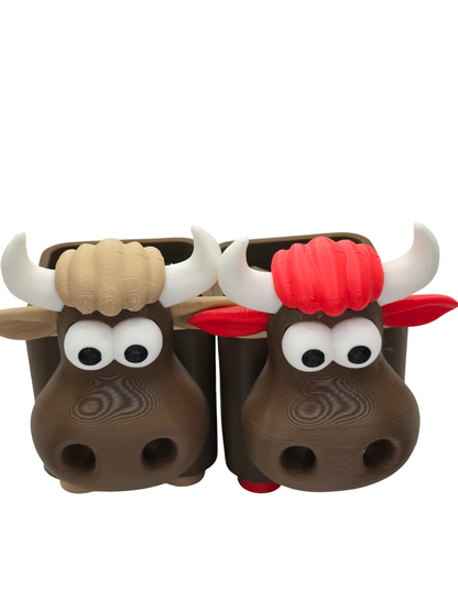 Highland Cow Desk Organizer