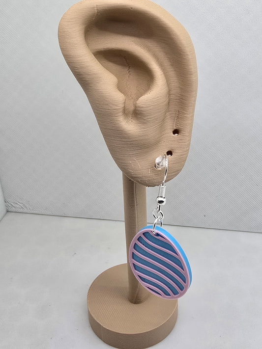 Wavy Easter Egg Earrings - 3D Printed Earrings!