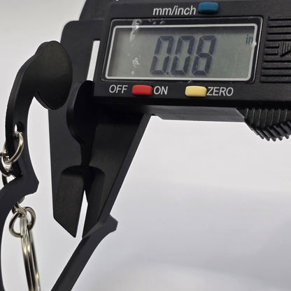 Hollow Heart Semicolon Keychain - Erratically Eccentric Creations