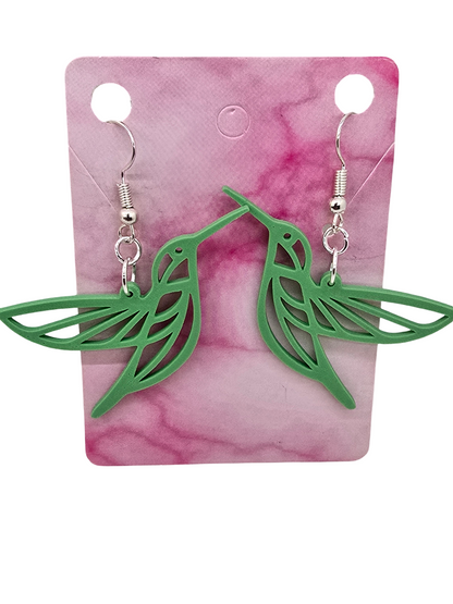Hummingbird Earrings! 3D Printed