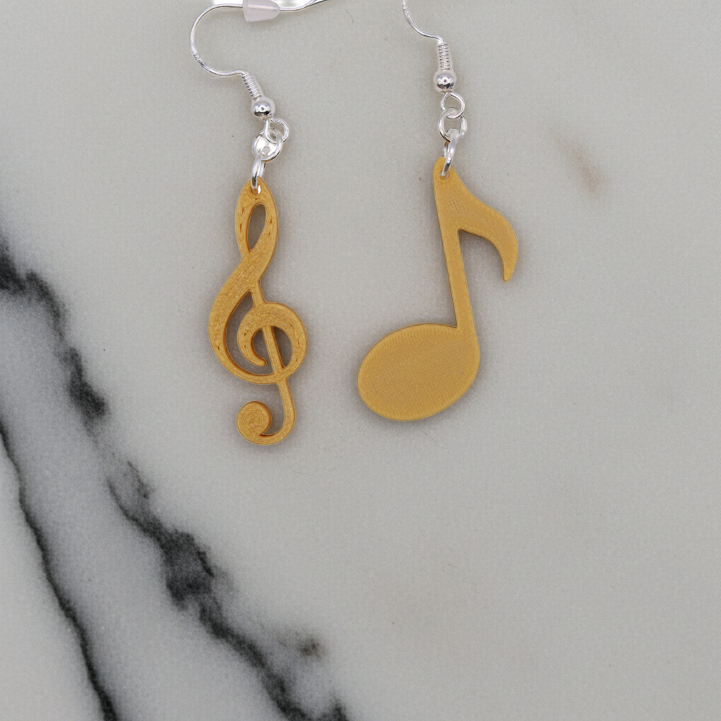 8th note & Treble Clef Earrings