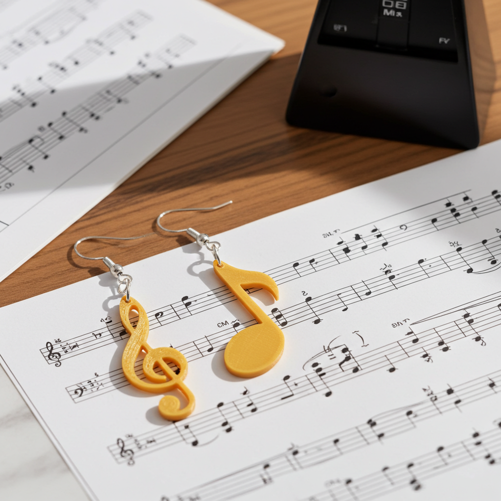8th note & Treble Clef Earrings