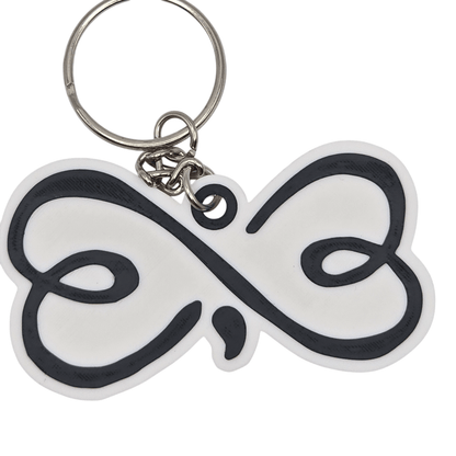 Infinity Heart Semicolon Keychain - Erratically Eccentric Creations