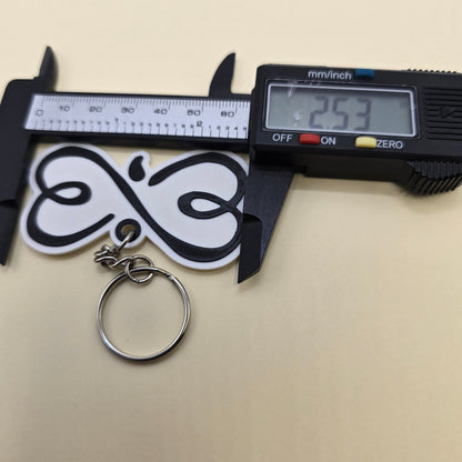Infinity Heart Semicolon Keychain - Erratically Eccentric Creations